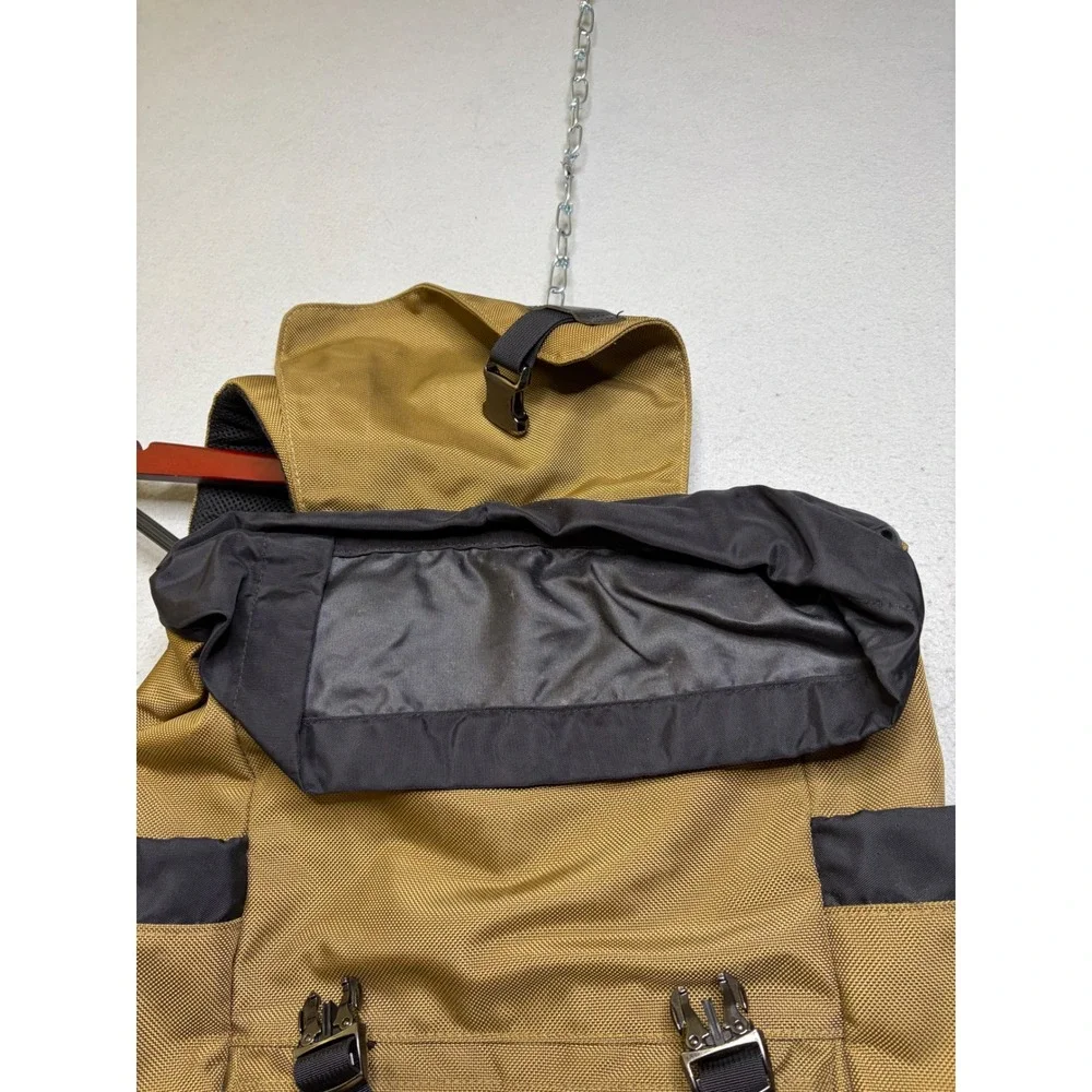 Gobi Rucksack Backpack Unisex Large Tan Black Rugged Outdoor Hiking Bag